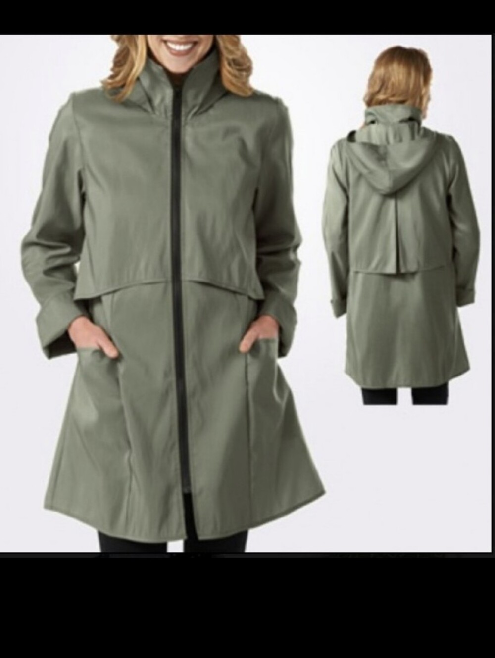 Janska Hooded Lightweight Zip-Up Rain Jacket